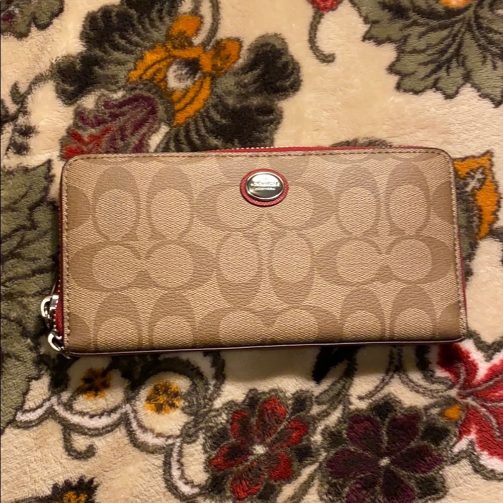 Coach checkbook wallet